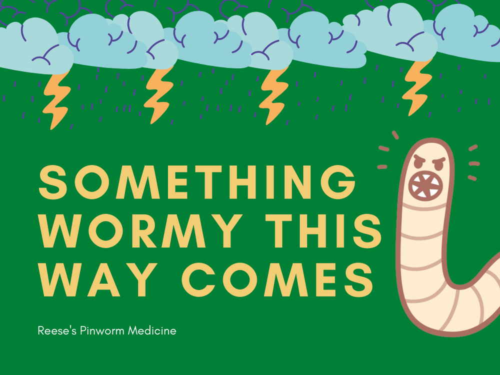 Pinworm beneath storm clouds